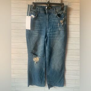 Boyish wide legged high rise button up jeans new with tags